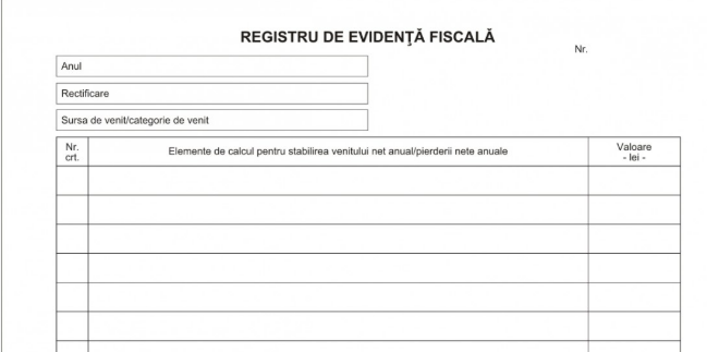 Registrul de evidență fiscală poate fi ținut și electronic