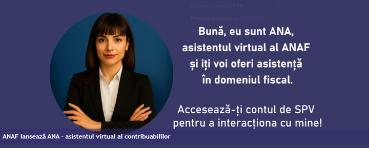 ANAF lansează ANA, asistent virtual cu inteligență artificială